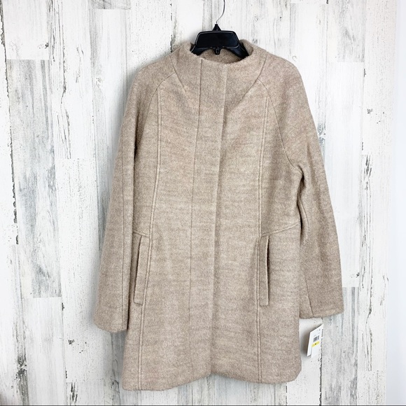 ANNE KLEIN Wool-Blend Boucle Winter Coat - Picture 6 of 12